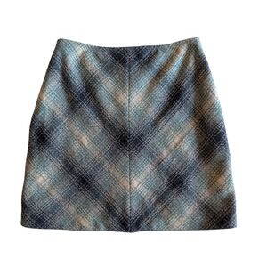 J.Crew Plaid Wool Mohair Blend Mini Skirt | Size 6 | A-Line 28" Waist